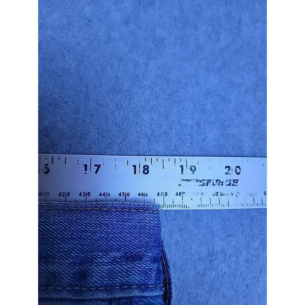 American Eagle Jeans Mens‎ 34x34 (36x33) Baggy Straight Blue Distressed Mid Rise